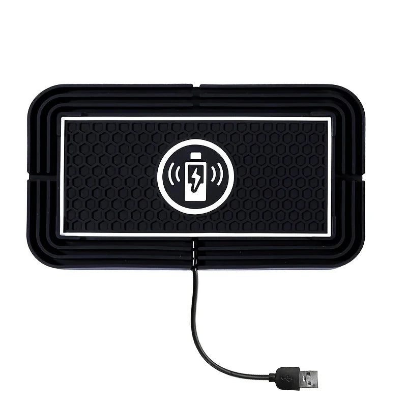 Car Wireless Charger Silicone Non-Slip Pad for iPhone16 15 14 13 12 Samsung S24 S23 Xiaomi Car Phone Fast Induction Charging Pad
