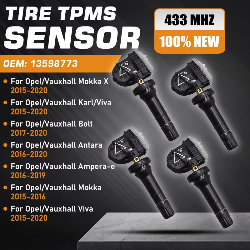Car Parts For Opel/Vauxhall Mokka X 2015-2020 Karl/Viva 2015-2020 Bolt/Ampera-e 2016-2020 TPMS Sensor Tire Pressure Monitor
