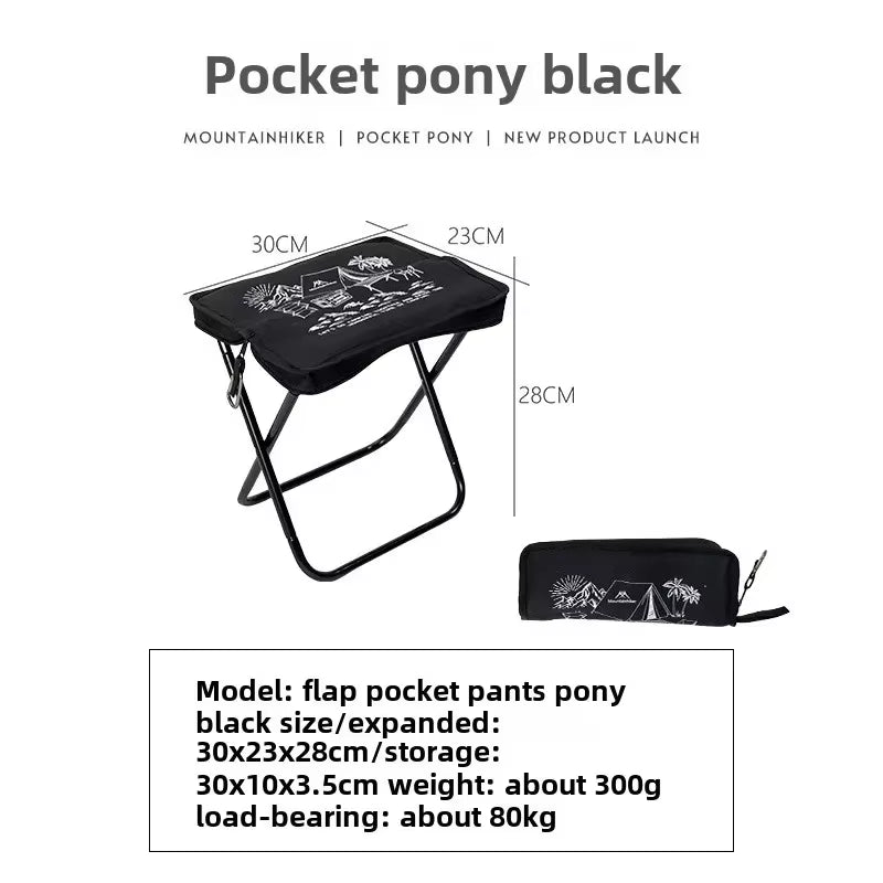 Storage Chair Camping Portable Folding Stool Ultra-light Aluminum Alloy Mini Fishing Chairs Picnic Light Furniture