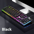 K500 Mechanical Feel Keyboard Gaming Office Keyboard For Windows And IOS Computer Laptop PC 104 Keys Wired Membrane Keyboards