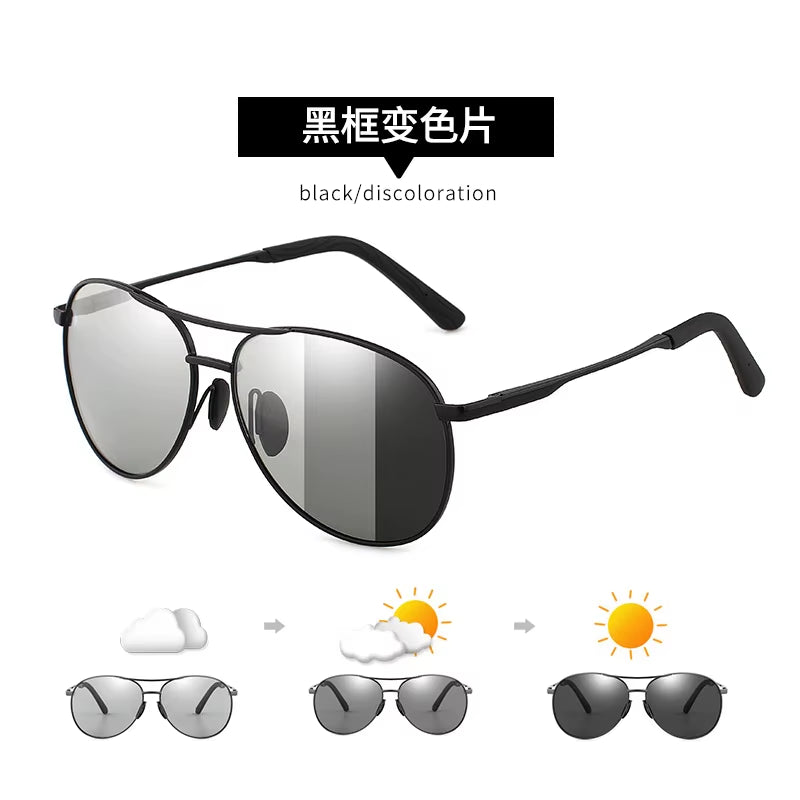 Glasses Polarized Sunglasses Driving UV400 Protection Sports Unisex Stylish Men Eyewear Retro Square Metal Fishing Vasos TT2