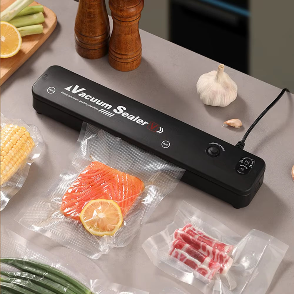 New Electric Vacuum Sealer Home Food Packaging Machine 5mm Heating Width US EU UK AU Plug 110V 220V 240V Automatic Food Sealer