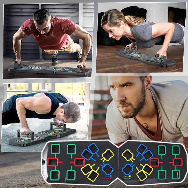 Multifunctional Folding Push Up Board Set Bracket Abdominal Muscle Training Equipment Portable Push Up Board Exercise Training