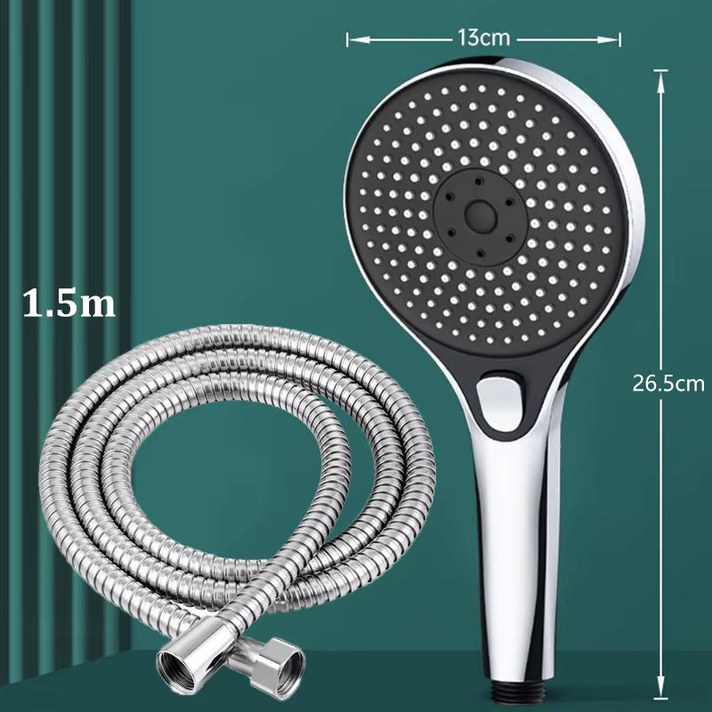 Three-speed High-pressure Shower Head With Large Panel Super Powerful Universal Bathroom Shower Head Combination Set