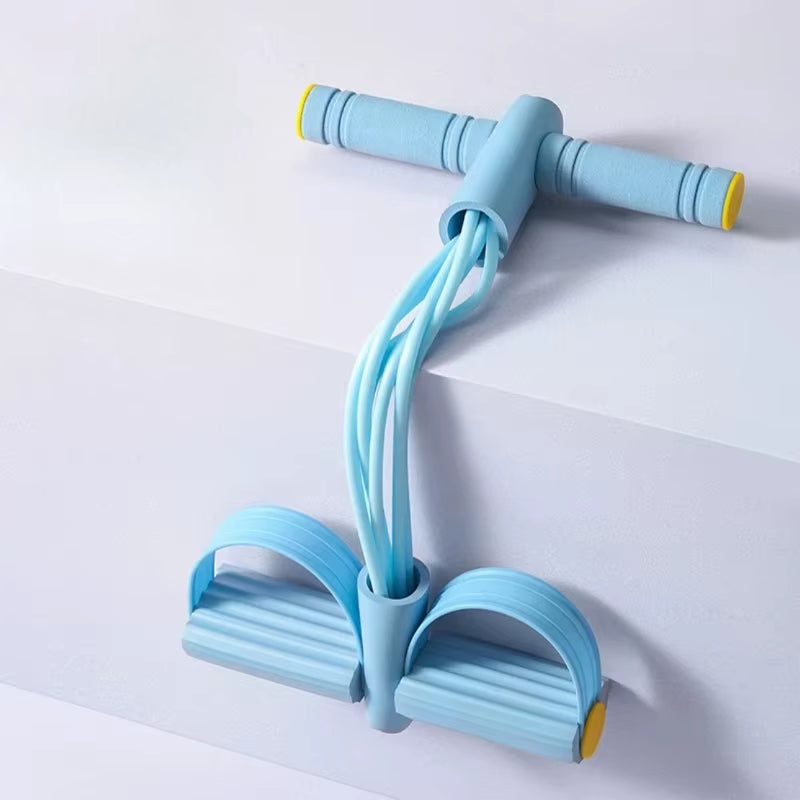 Foot Resistance Bands for Home Yoga Six-Piece Elastic Leg Stretching Rope Set for Full Body Workout Sit-Up Assist Bands