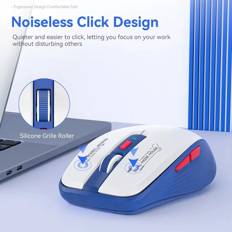 M303L Wireless Bluetooth Mouse 2.4G Dual Mode 1600 DPI Silent Portable Tablet Notebook Office Mouse For PC Android Ios