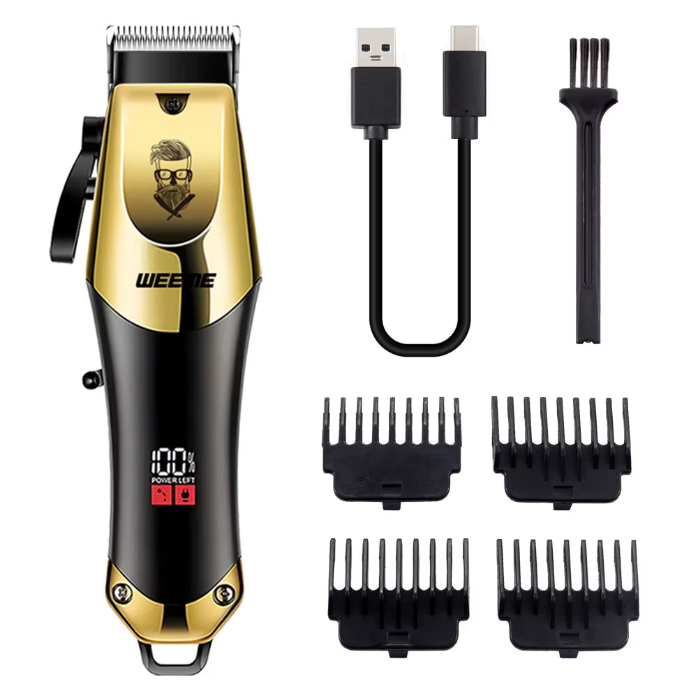T9 Vintage Men's Electric Hair Clipper Beard Trimmer/Rechargeable Hair Cutting Machine With Nose Hair Trimmer Kit Boyfriend Gift
