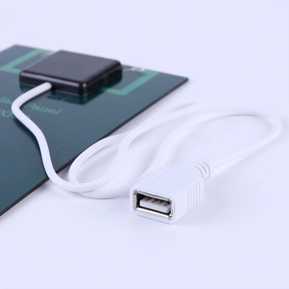 5W 5V Solar Cell Panel Polysilicon USB Solar Charging Panel Solar Plate for 3-5V Battery/Phone Charging for Outdoor Camping
