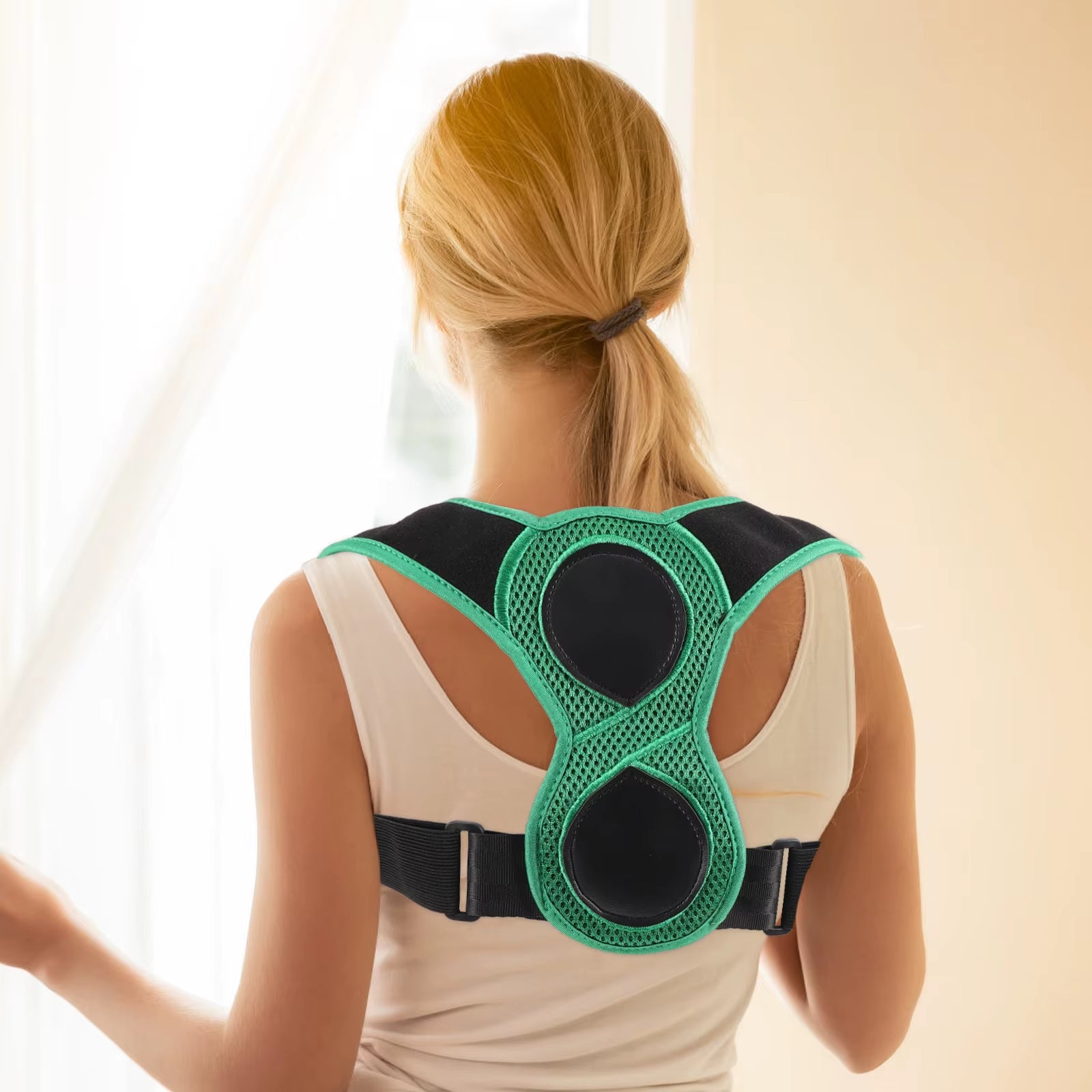 Adjustable Posture Corrector Back Brace for Women Men Hunchback Correction Belt Upper Back Support Straightener for Office Home